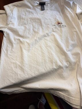 H&M White Short Sleeve Tee with Small Treasures Graphic